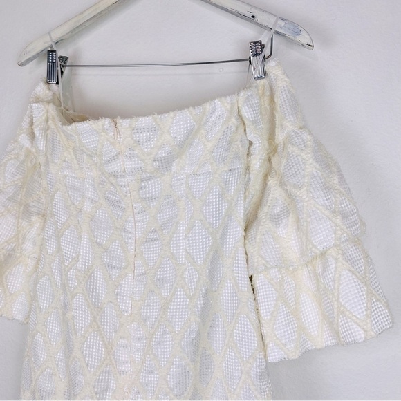 ATOIR Ivory Mini Strapless Dress Elegant Night Out Cocktail Bell Sleeve 4 - Picture 10 of 15